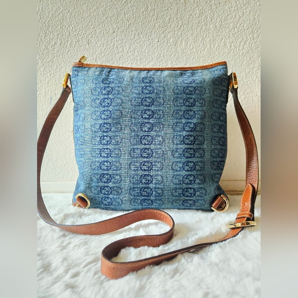 Gucci GG Denim Abbey Messenger Crossbody Bag - Picture 15 of 16